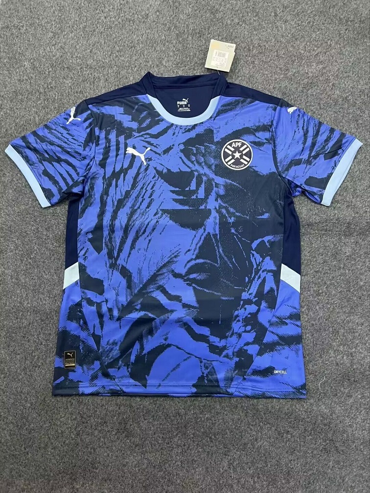 AAA Quality Paraguay 2024 Away Dark Blue Soccer Jersey